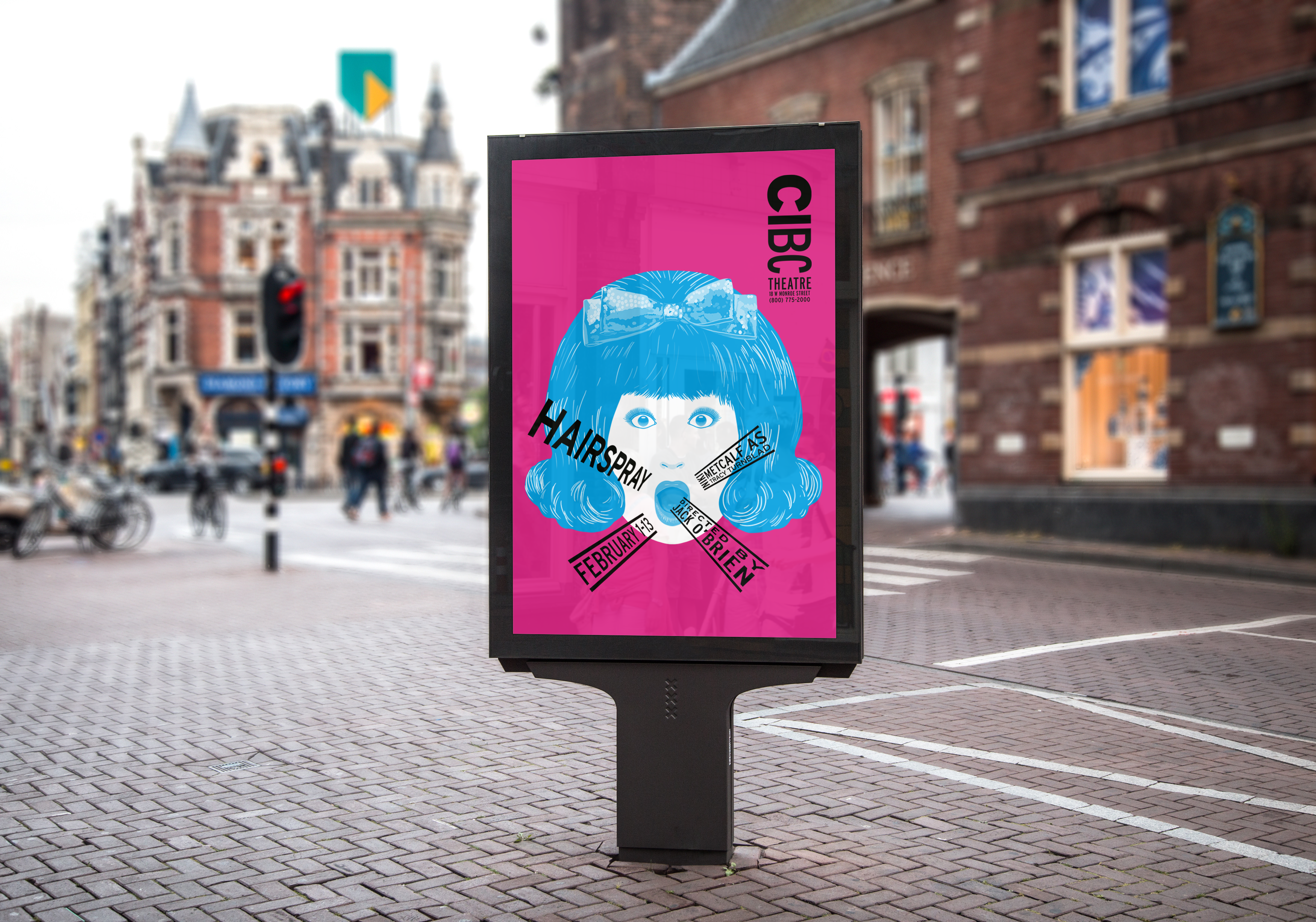 Clarendon poster framed, with cacti